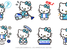 日本限定的Line貼圖 ── 鼻塞Kitty (更新：追加電腦桌布與手機桌布下載)